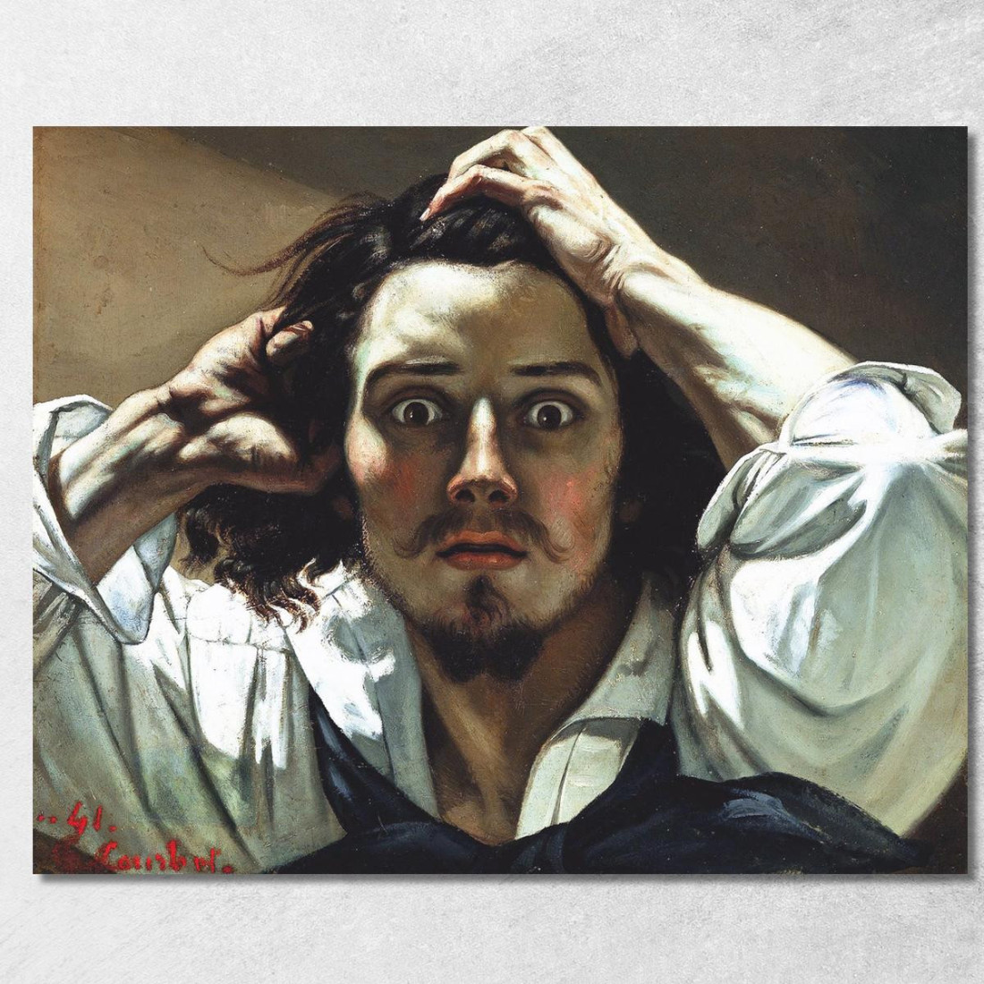 L'Uomo Disperato Gustave Courbet cg22 quadro stampato su tela