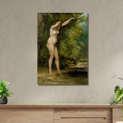 La Giovane Bagnante Gustave Courbet cg24 quadro stampato su tela