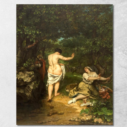 Le Bagnanti Gustave Courbet cg25 quadro stampato su tela