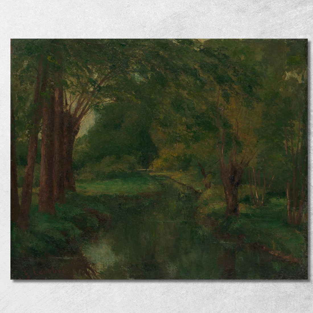 Un Ruscello In Una Radura Gustave Courbet cg27 quadro stampato su tela