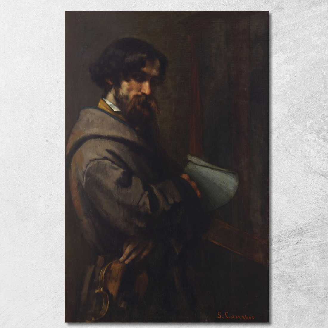 Alfonso Promayet Gustave Courbet cg33 quadro stampato su tela
