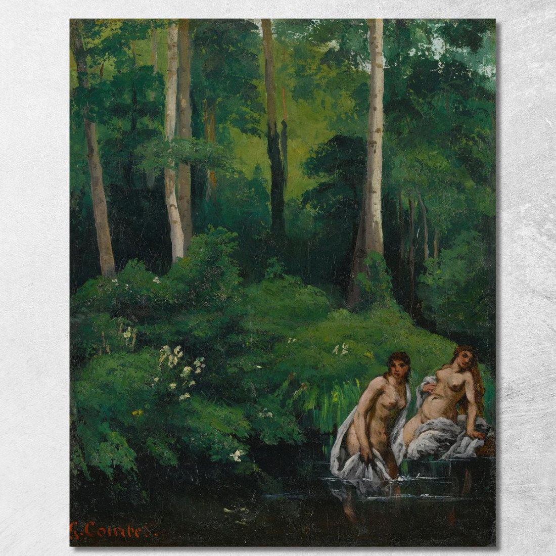 Bagnanti Nella Foresta Gustave Courbet cg38 quadro stampato su tela