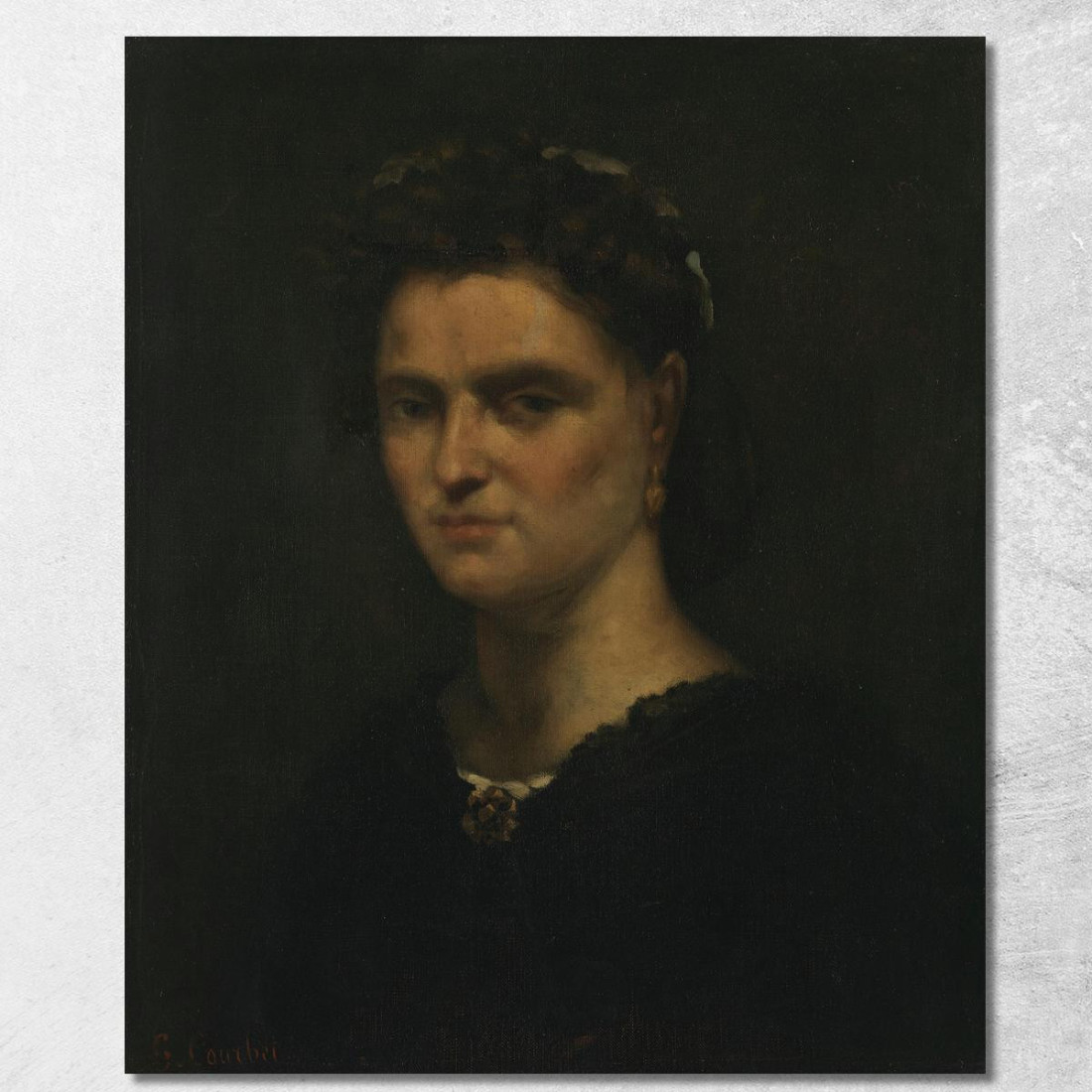 Ritratto Di Signora Gustave Courbet cg42 quadro stampato su tela