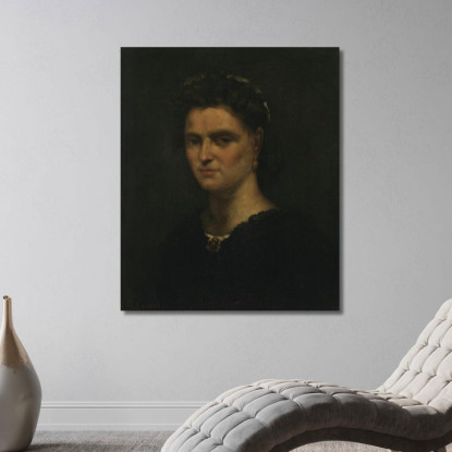 Ritratto Di Signora Gustave Courbet cg42 quadro stampato su tela