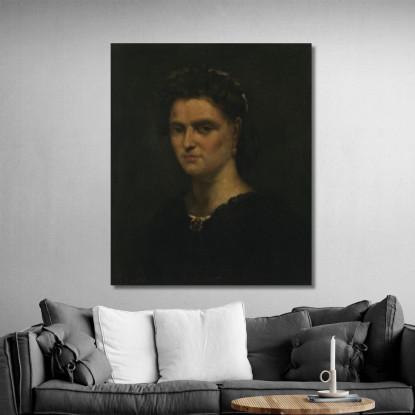 Ritratto Di Signora Gustave Courbet cg42 quadro stampato su tela