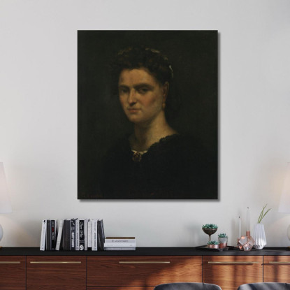 Ritratto Di Signora Gustave Courbet cg42 quadro stampato su tela