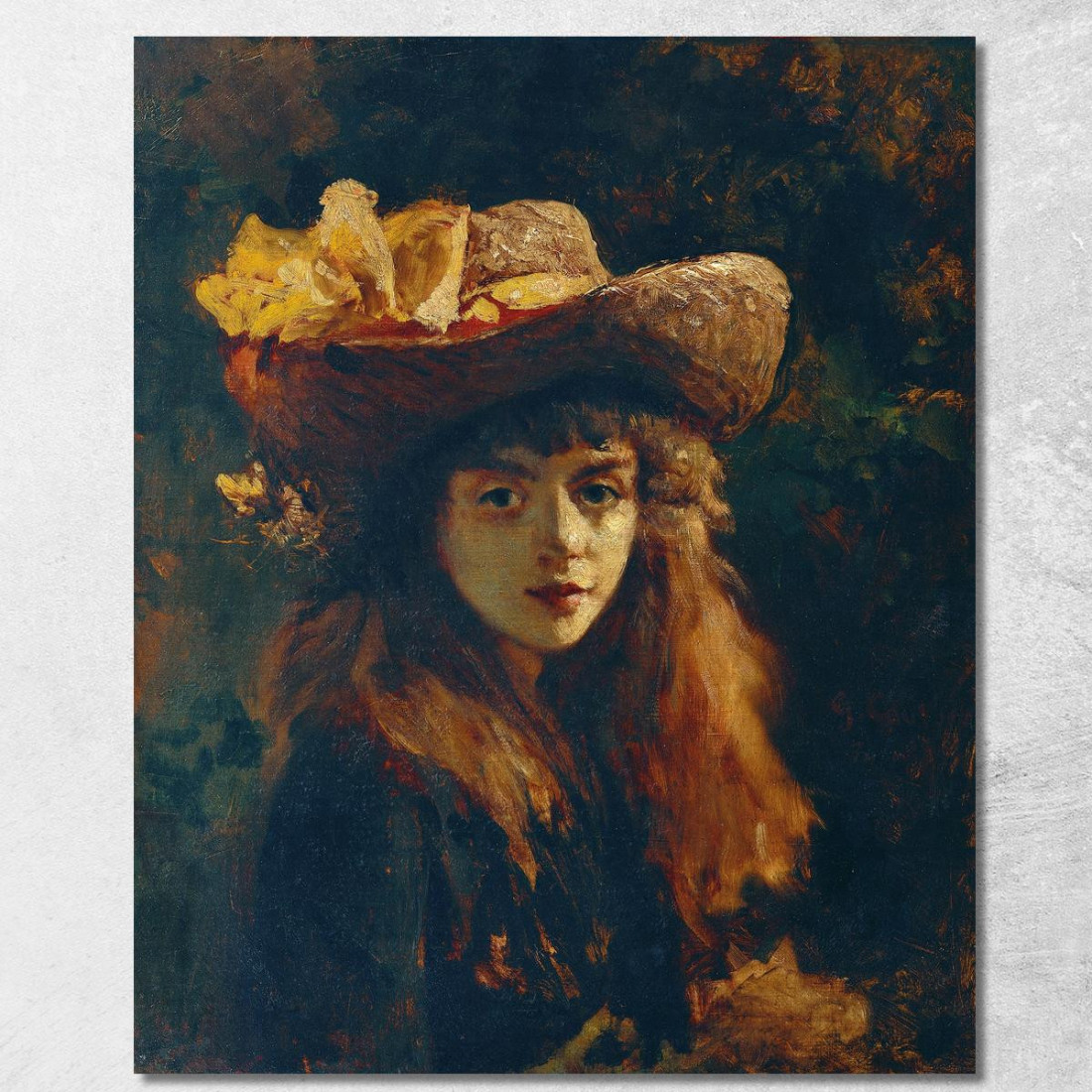 Ritratto Di Una Ragazza Gustave Courbet cg43 quadro stampato su tela