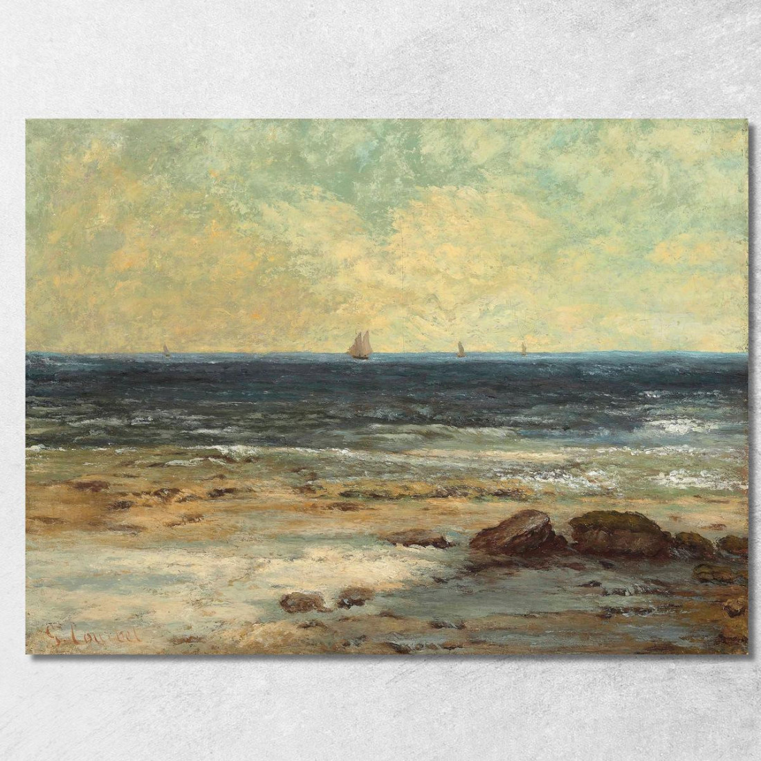 Palavas Mare Gustave Courbet cg46 quadro stampato su tela