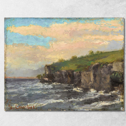 Scogliera Dall'Acqua Gustave Courbet cg57 quadro stampato su tela