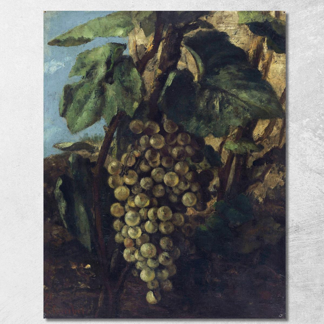 Grappolo D'Uva Gustave Courbet cg73 quadro stampato su tela