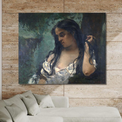 Zingaro In Riflessione Gustave Courbet cg75 quadro stampato su tela