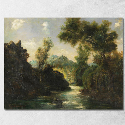 Nelle Alpi Svizzere Gustave Courbet cg79 quadro stampato su tela