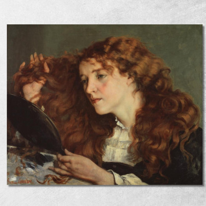 Jo La Bella Ragazza Irlandese Gustave Courbet cg80 quadro stampato su tela
