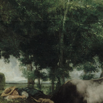 Un Pisolino Durante La Stagione Del Fieno Gustave Courbet cg87 quadro stampato su tela
