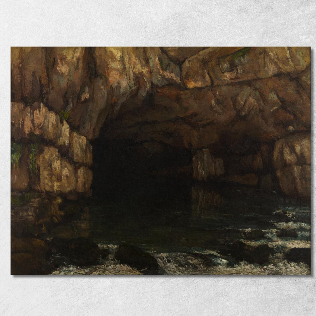 La Fonte Del Loue Gustave Courbet cg89 quadro stampato su tela