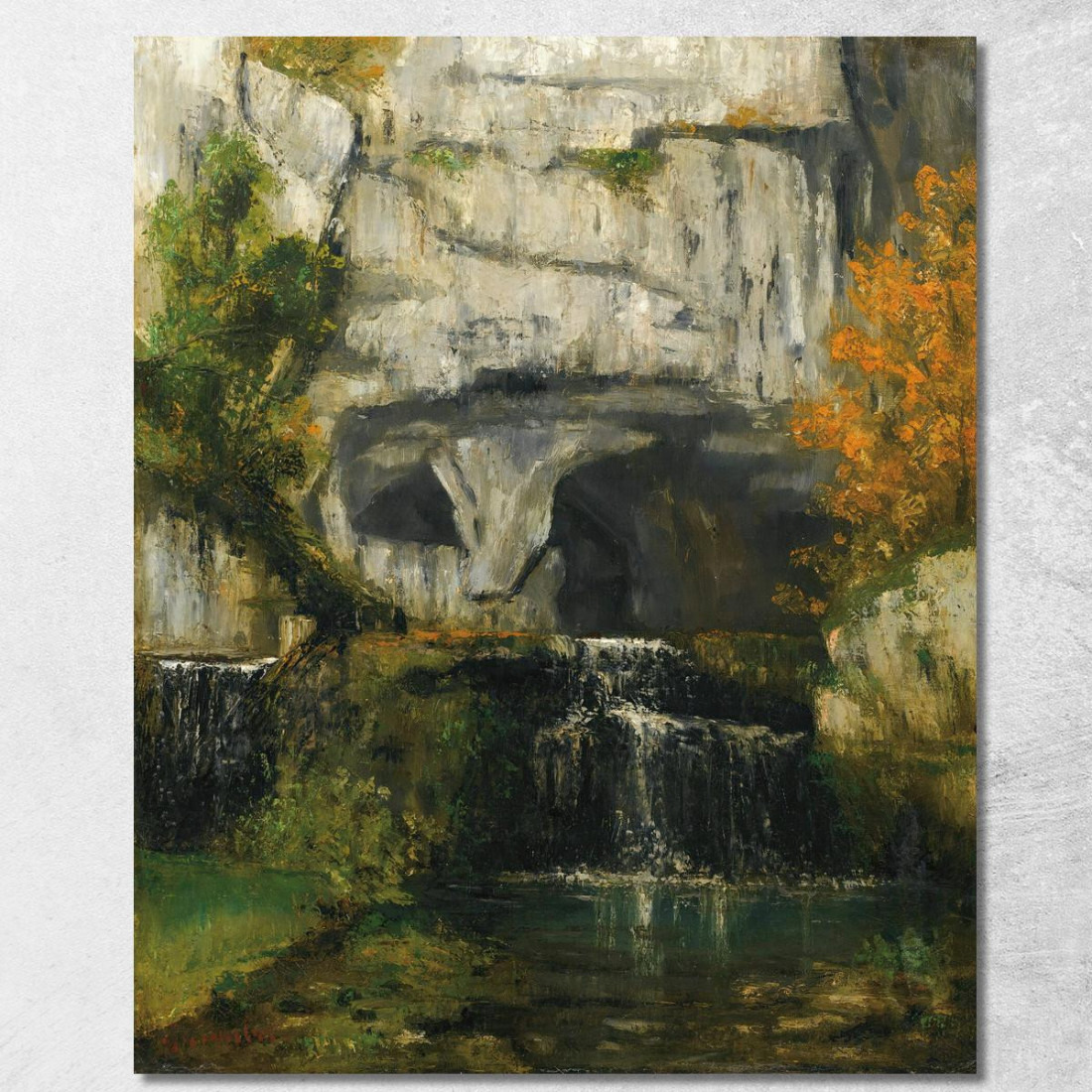 La Sorgente Del Lison Gustave Courbet cg90 quadro stampato su tela
