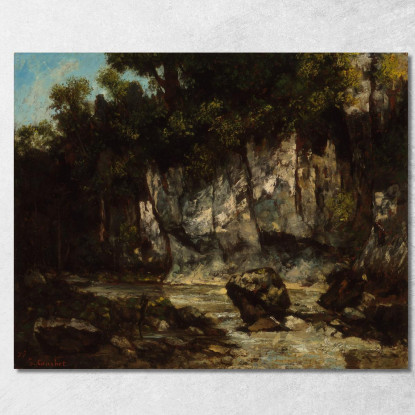Paesaggio Con Cervo Gustave Courbet cg95 quadro stampato su tela