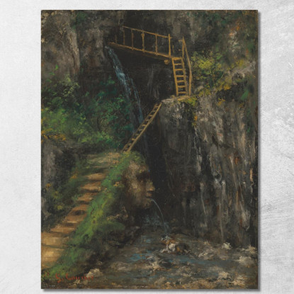 Le Gole Del Saillon Gustave Courbet cg108 quadro stampato su tela