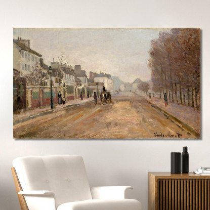 Boulevard Héloise Argenteuil Claude Monet mnt201 quadro stampato su tela