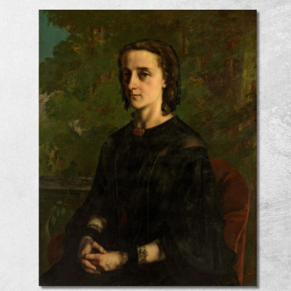 Madame Frederic Breyer Fanny Hélène Van Bruyssel Gustave Courbet cg112 quadro stampato su tela