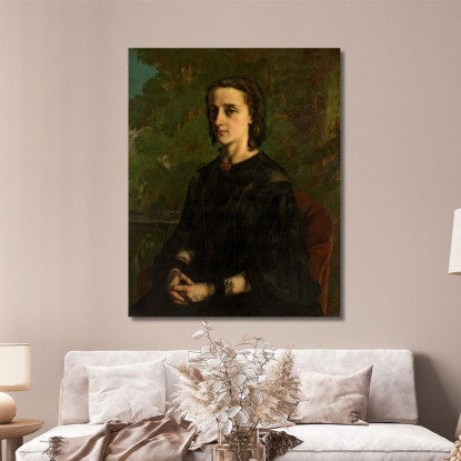 Madame Frederic Breyer Fanny Hélène Van Bruyssel Gustave Courbet cg112 quadro stampato su tela