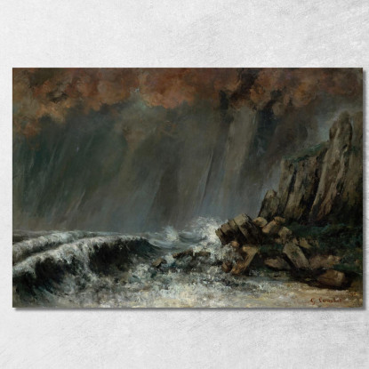 Marine La Tromba Marina Gustave Courbet cg116 quadro stampato su tela