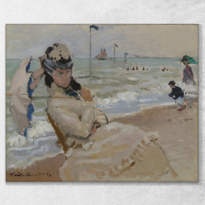 Camille Sulla Spiaggia Di Trouville Claude Monet mnt205 quadro stampato su tela