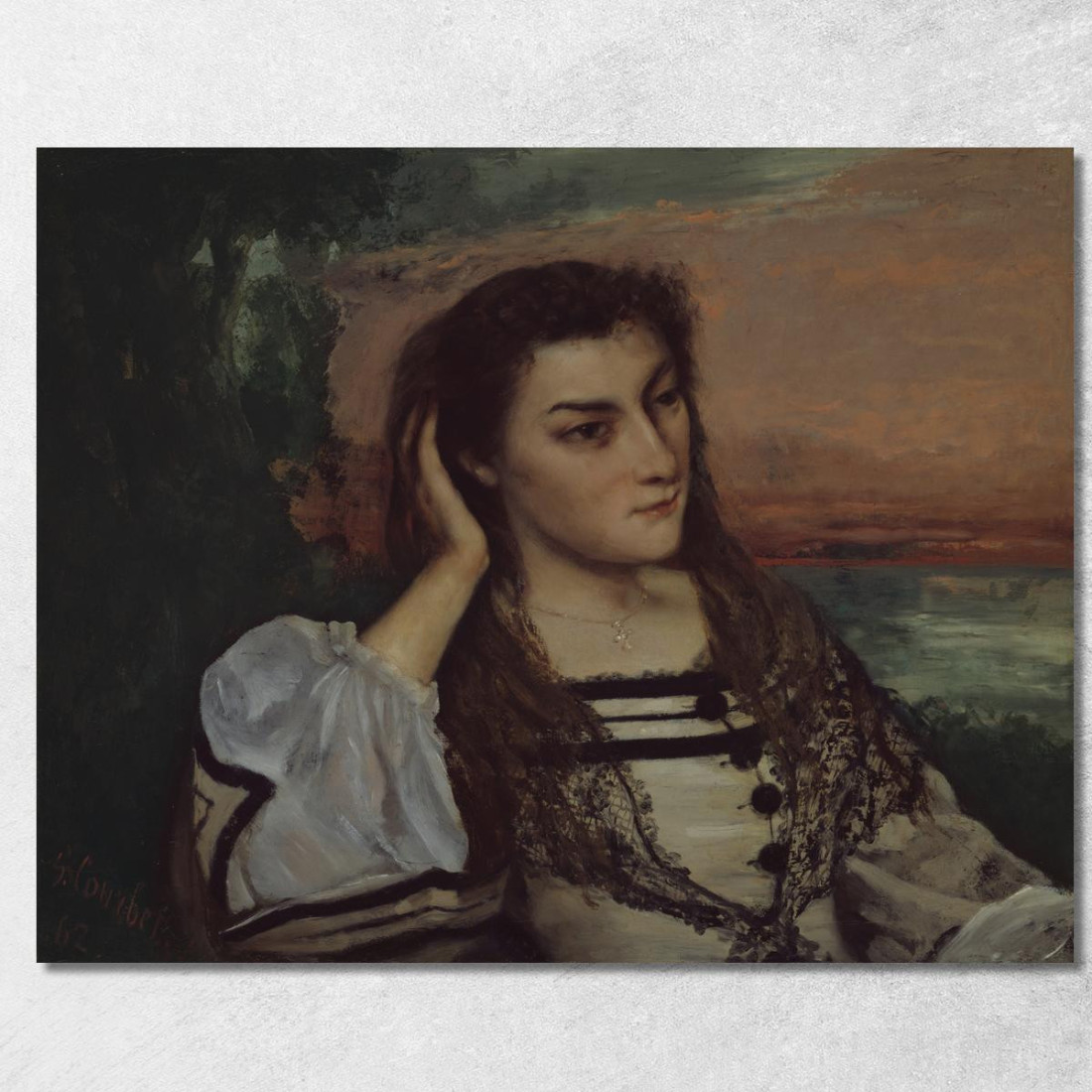 Ritratto Da Sogno Di Gabrielle Borreau Gustave Courbet cg144 quadro stampato su tela