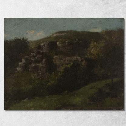Rocce A Ornans Gustave Courbet cg146 quadro stampato su tela