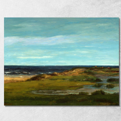 Paesaggio Marino Gustave Courbet cg150 quadro stampato su tela