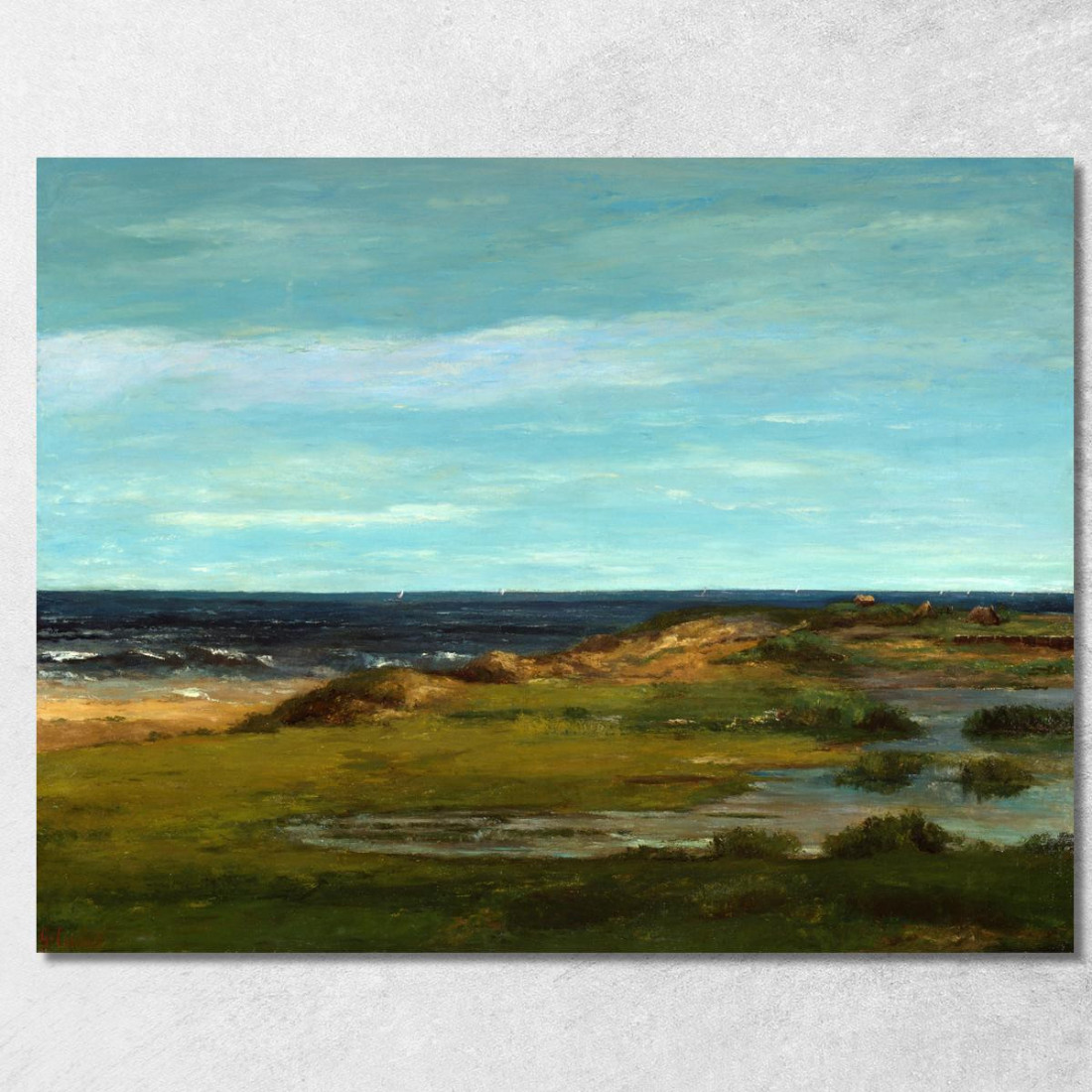 Paesaggio Marino Gustave Courbet cg150 quadro stampato su tela