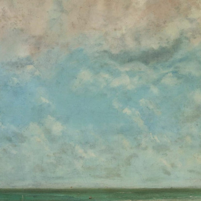 Paesaggio Balneare Gustave Courbet cg151 quadro stampato su tela