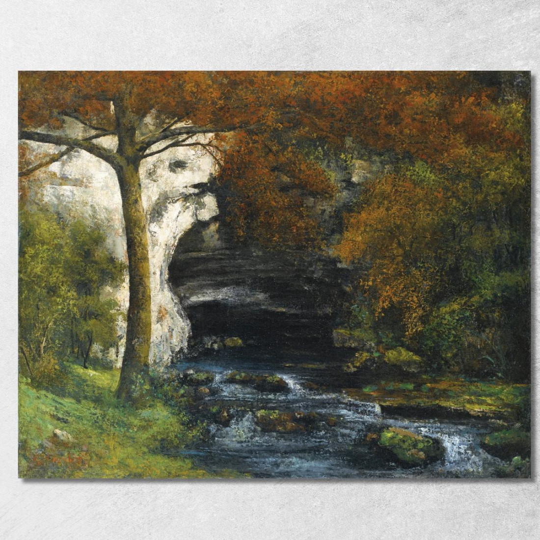 Sorgente Del Lison Presso Nans Gustave Courbet cg155 quadro stampato su tela
