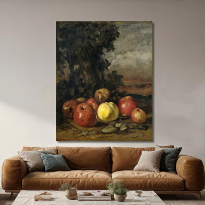 Natura Morta Con Mele Gustave Courbet cg159 quadro stampato su tela