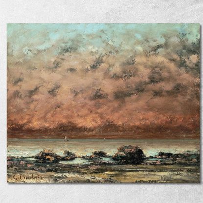 Le Rocce Nere A Trouville Gustave Courbet cg163 quadro stampato su tela
