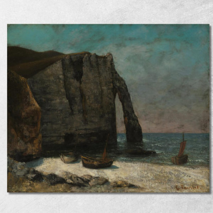 La Scogliera Di Étretat Gustave Courbet cg165 quadro stampato su tela