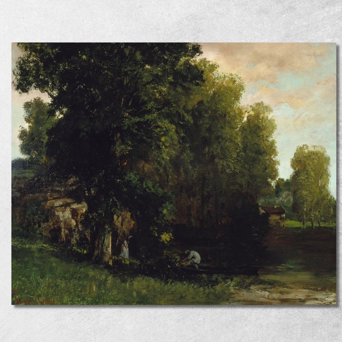 Il Bordo Della Piscina Au Bord De L'Etang Gustave Courbet cg167 quadro stampato su tela