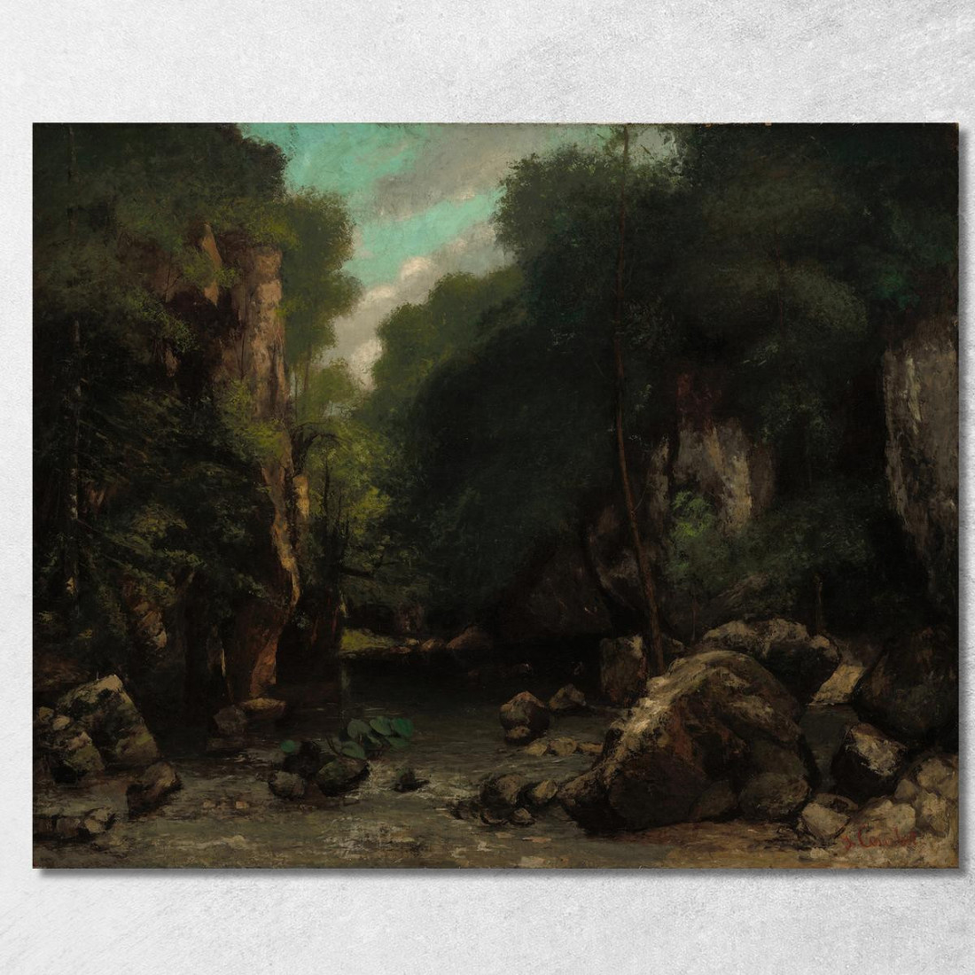 La Valle Dei Puits-Noir Gustave Courbet cg181 quadro stampato su tela