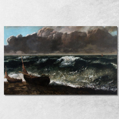 L'Onda 2 Gustave Courbet cg182 quadro stampato su tela