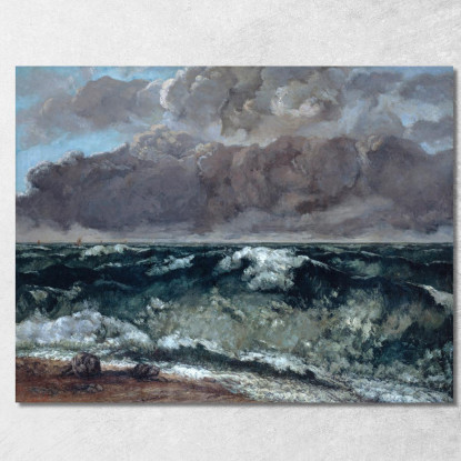L'Onda 3 Gustave Courbet cg183 quadro stampato su tela