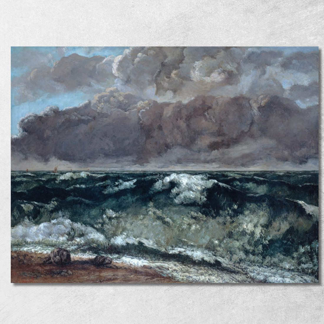 L'Onda 3 Gustave Courbet cg183 quadro stampato su tela