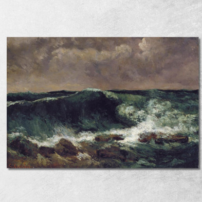 L'Onda Gustave Courbet cg184 quadro stampato su tela