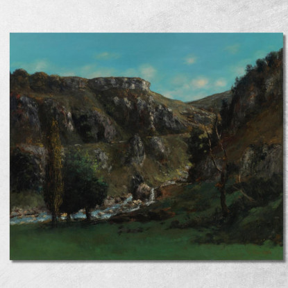 Valle Della Loue Vicino A Mouthiers-Haute-Pierre Gustave Courbet cg189 quadro stampato su tela