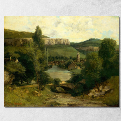 Veduta Di Ornans Gustave Courbet cg193 quadro stampato su tela