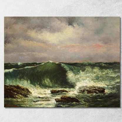 Onde Gustave Courbet cg195 quadro stampato su tela