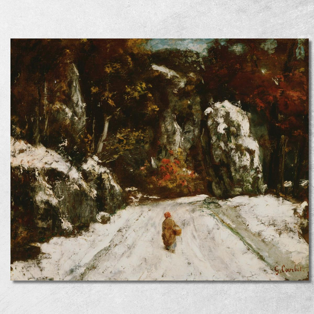Inverno Nel Giura Gustave Courbet cg196 quadro stampato su tela