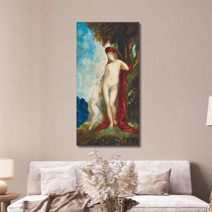 Donna E Unicorno Gustave Moreau gmr7 quadro stampato su tela