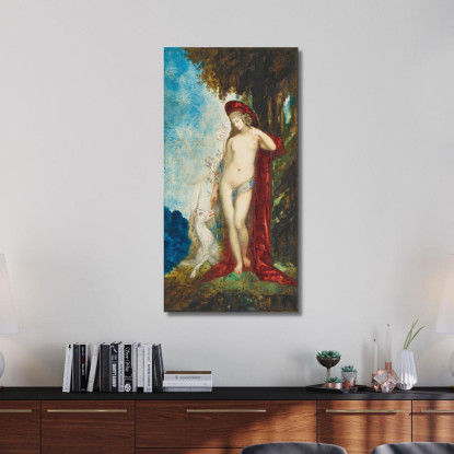 Donna E Unicorno Gustave Moreau gmr7 quadro stampato su tela