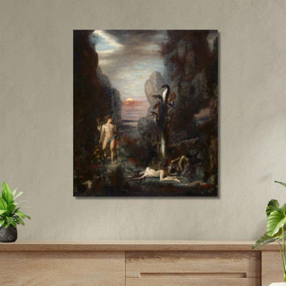 Ercole E L'Idra Di Lerna Gustave Moreau gmr8 quadro stampato su tela