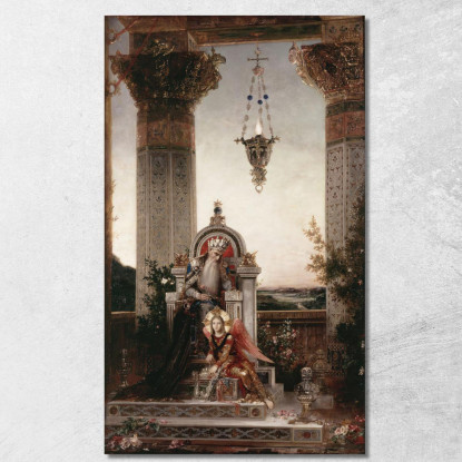 Re Davide Gustave Moreau gmr13 quadro stampato su tela